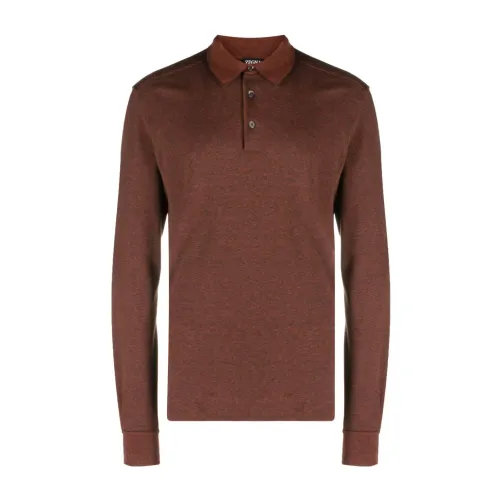 Ermenegildo Zegna , Cotton Polo Shirt ,Red male, Sizes: