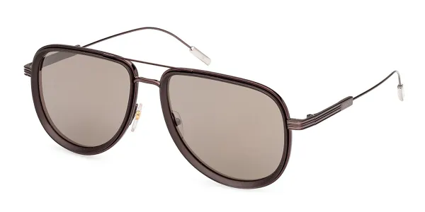 Ermenegildo Zegna EZ0218 36G Men's Sunglasses Brown Size 57