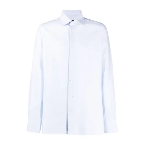 Ermenegildo Zegna , Italian Cotton Shirt ,Blue male, Sizes: