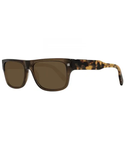Ermenegildo Zegna Mens Classic Rectangular Sunglasses - Brown - One