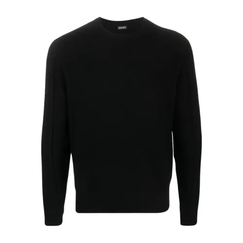 Ermenegildo Zegna , Men`s Clothing Sweatshirts Black Aw23 ,Black male, Sizes: