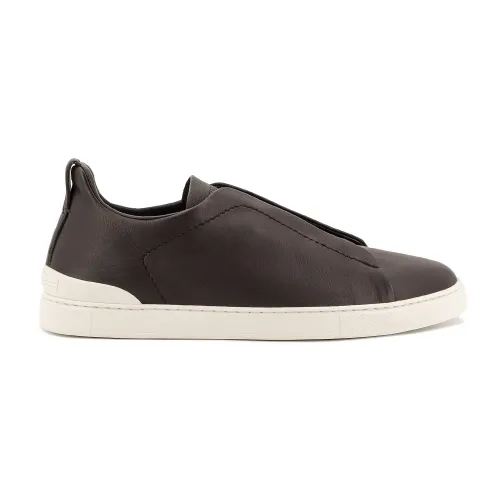 Ermenegildo Zegna , Men's Shoes Sneakers Black Ss24 ,Black male, Sizes:
