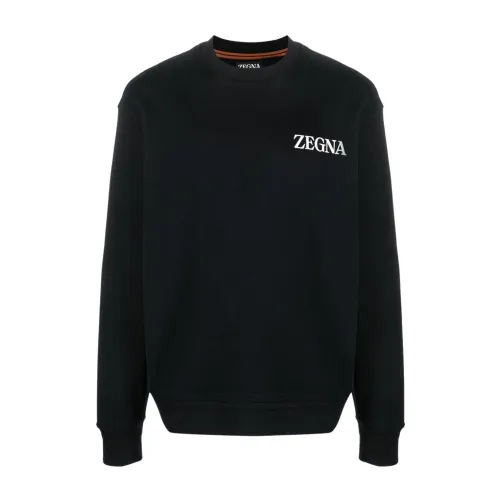 Ermenegildo Zegna , Stylish Black Cotton Trousers Ss23 ,Black male, Sizes: