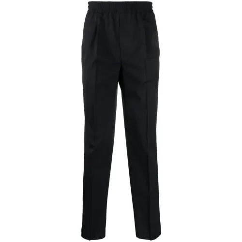 Ermenegildo Zegna , Tailored Wool Trousers with Pleat Detailing ,Blue male, Sizes: