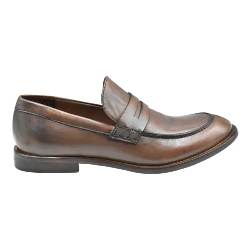 Ernesto Dolani , Men's Shoes Laced Leather Brown Ss24 ,Brown male, Sizes:
