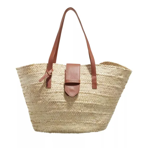 Espadrij l’originale Shopping Bags - Palm Basket Luxe Buckle - beige - Shopping Bags for ladies