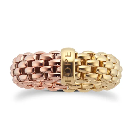 Essentials 18ct Yellow & Rose Gold Ring - Size Small