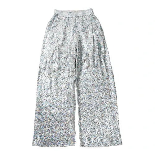 Essentiel Antwerp , Fences pantalone con paillettes in argento ,Gray female, Sizes: