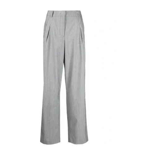 Essentiel Antwerp , Leather Trousers ,Gray female, Sizes: