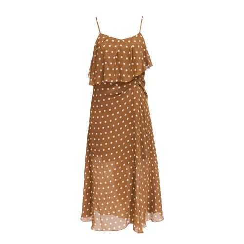 Essentiel Antwerp , Lunar lunch dress ,Brown female, Sizes: