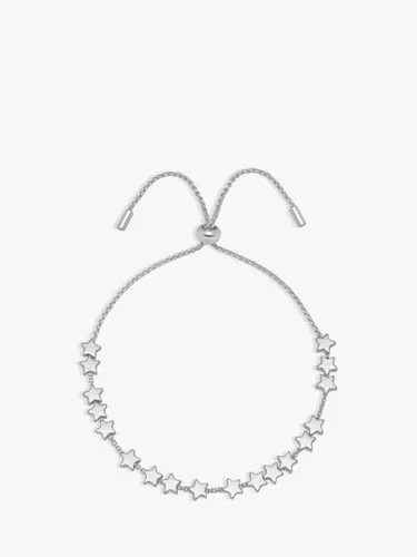 Estella Bartlett Star Chain Slider Friendship Bracelet, Silver - Silver - Female