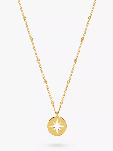 Estella Bartlett Starburst Disc Pendant Necklace, Gold - Gold - Female