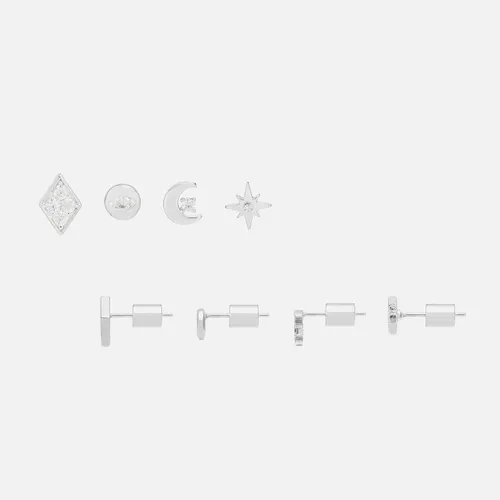 Estella Bartlett Women's Earring Pack - Celestial Silver Plate/Silver Plated