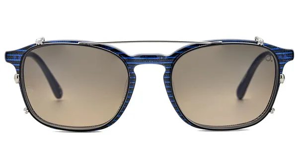 Etnia Barcelona Redwood Sun Clip-On Only SLBK Men's Sunglasses Silver Size 51