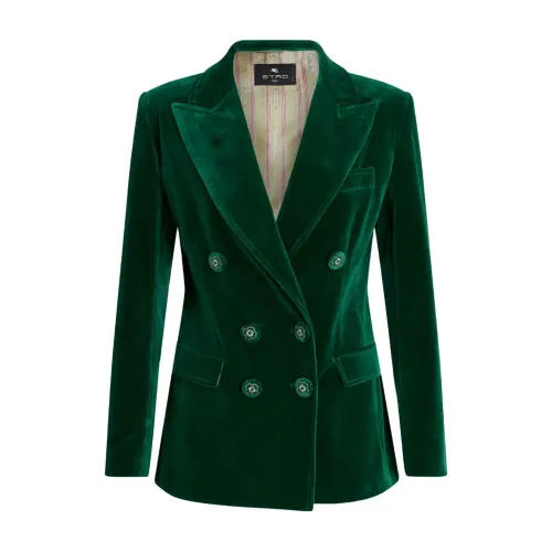 Etro , 12180 0551 Jackets ,Green female, Sizes: