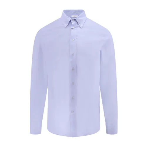 Etro , Blue Buttoned-down Collar Shirt ,Blue male, Sizes: