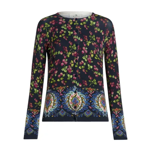 Etro , Blue Sweaters with Twin-Set ,Blue female, Sizes: