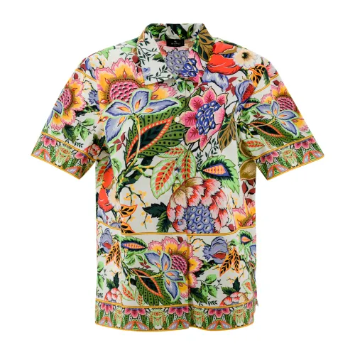Etro , Bouquet Print Cotton Poplin Shirt ,Multicolor female, Sizes: