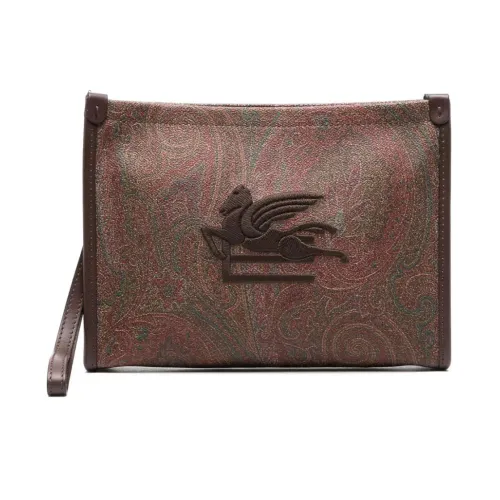 Etro , Brown Pouch ,Brown male, Sizes: ONE SIZE