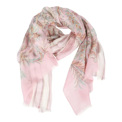 Etro , Double Layer Scarf ,Pink male, Sizes: ONE