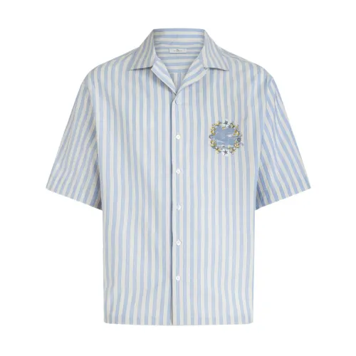 Etro , Etro Shirts Clear Blue ,Blue male, Sizes: