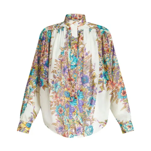 Etro , Floral Print Funnel Neck Shirt ,Multicolor female, Sizes: