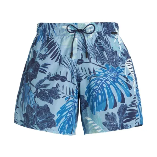 Etro , Floral-Print Swim Shorts ,Blue male, Sizes: