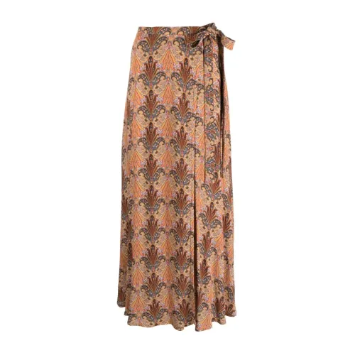 Etro , Graphic-Print Long Skirt ,Multicolor female, Sizes: