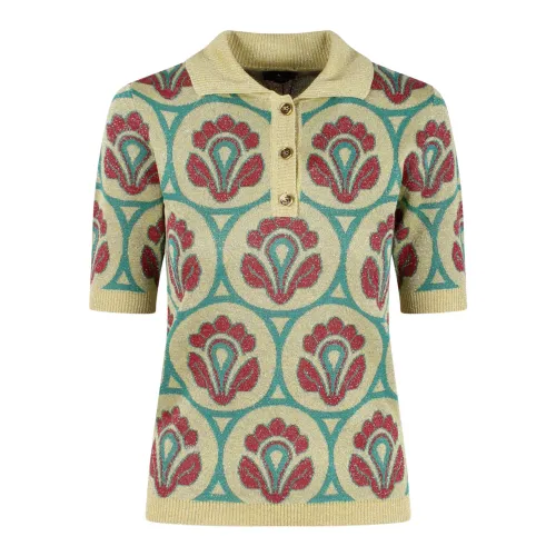 Etro , Knit Jacquard Polo Shirt ,Multicolor female, Sizes: