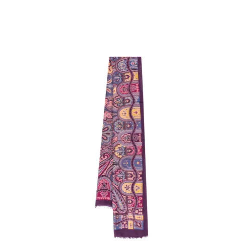 Etro , Multicolor Wool and Cashmere Scarf ,Multicolor male, Sizes: ONE
