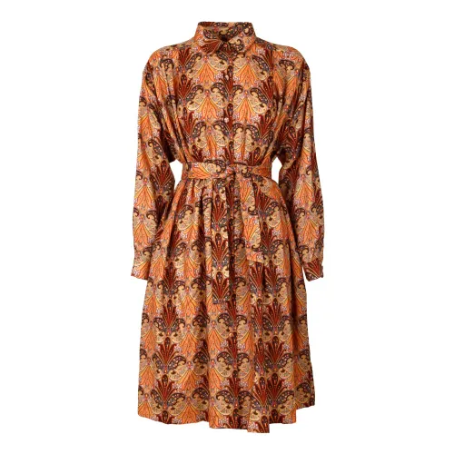 Etro , Paisley Print Wool Silk Midi Dress ,Multicolor female, Sizes: