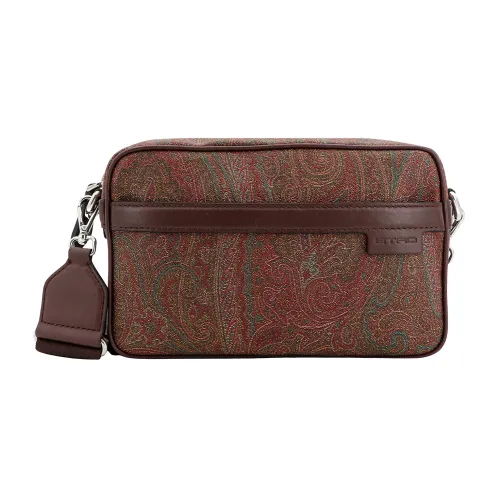 Etro , Paisley Shoulder Bag ,Brown male, Sizes: ONE SIZE