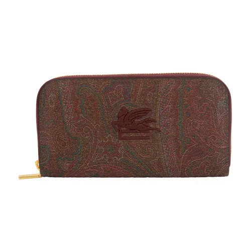 Etro , Paisley Zip Wallet Red ,Red female, Sizes: ONE SIZE
