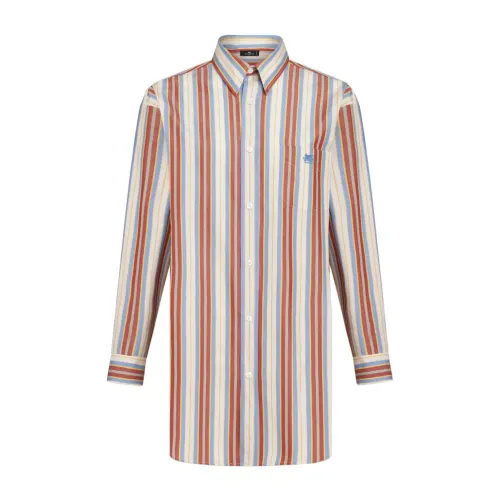 Etro , Striped Cotton Poplin Shirt ,Multicolor female, Sizes: