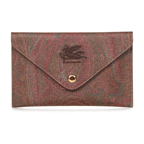 Etro , Women's Accessories Wallets Brown Ss24 ,Brown female, Sizes: ONE SIZE