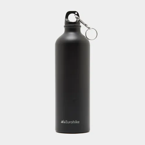 Eurohike Aqua 0.75L Aluminium Water Bottle - Black, Black