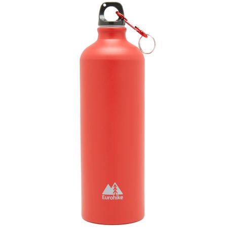 Eurohike Aqua 1L Aluminium Water Bottle - Red, Red