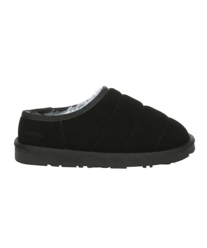 EVER AU Womens Women Jaeger Low Ankle Slippers - Black Suede