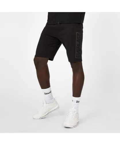 Everlast Mens Jersey Sweat Shorts Bottoms - Black Cotton