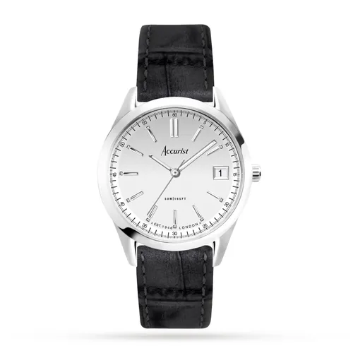 Everyday Black Leather Strap 36mm Watch