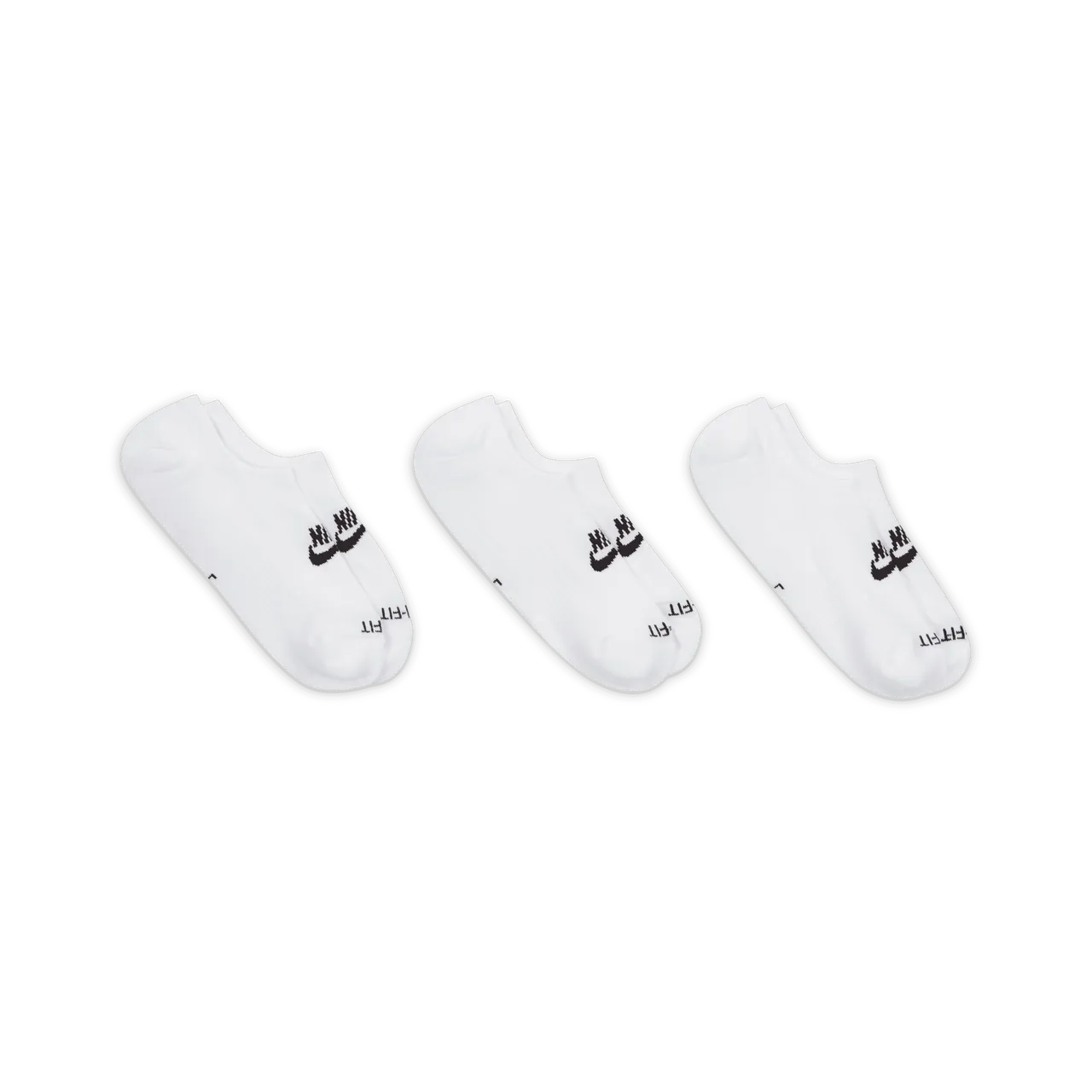 Everyday Plus Cushioned Nike Footie Socks - White - Polyester