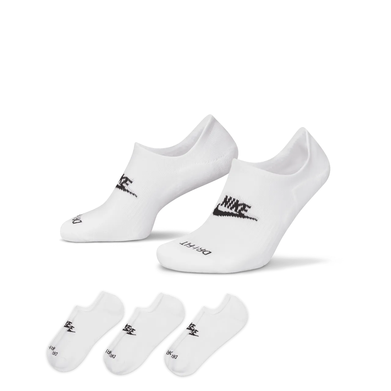 Everyday Plus Cushioned Nike Footie Socks - White - Polyester