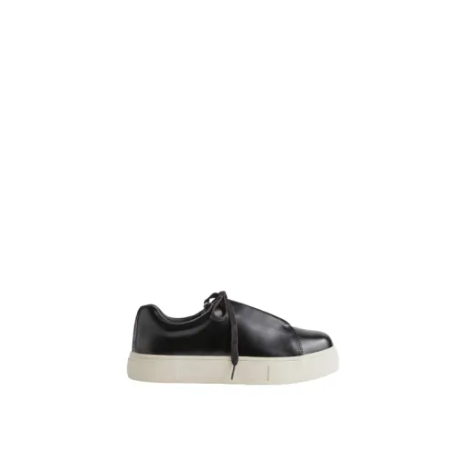 Eytys , Minimalistic Low-Top Leather Sneakers ,Black male, Sizes: