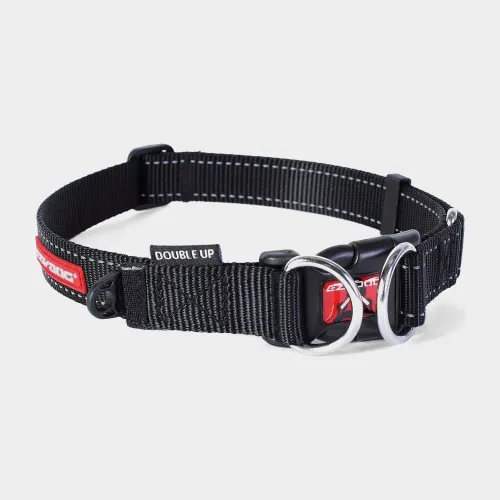 Ezydog Double Up Dog Collar (Small) - Black, Black