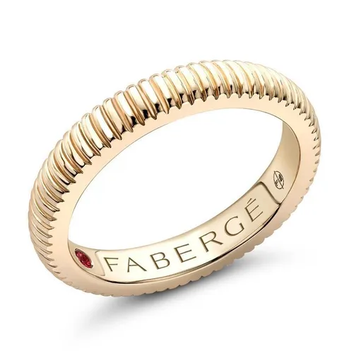 Faberge Colours of Love 18ct Yellow Gold Fluted Band Ring - 51