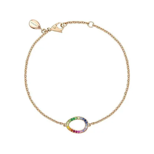 Faberge Colours of Love Sasha 18ct Rose Gold Rainbow Gemstone Egg Bracelet