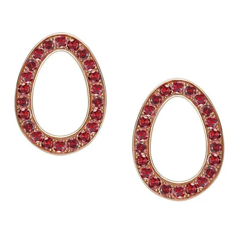 Faberge Colours of Love Sasha 18ct Rose Gold Ruby Egg Earrings