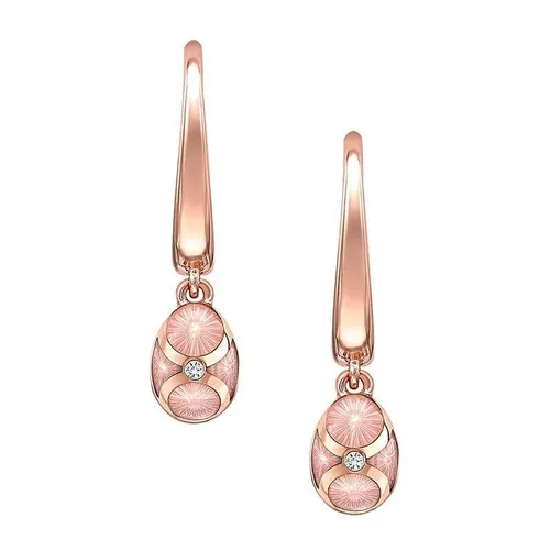 Faberge Palais Tsarskoye Selo 18ct Rose Gold Pink Drop Earrings - Rose Gold