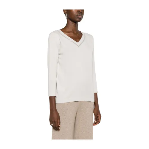 Fabiana Filippi , Beige Sweatshirt for Women Aw23 ,Beige female, Sizes: