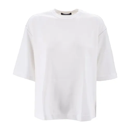 Fabiana Filippi , Crêpe Effect Semi-Transparent Shirt ,White female, Sizes: